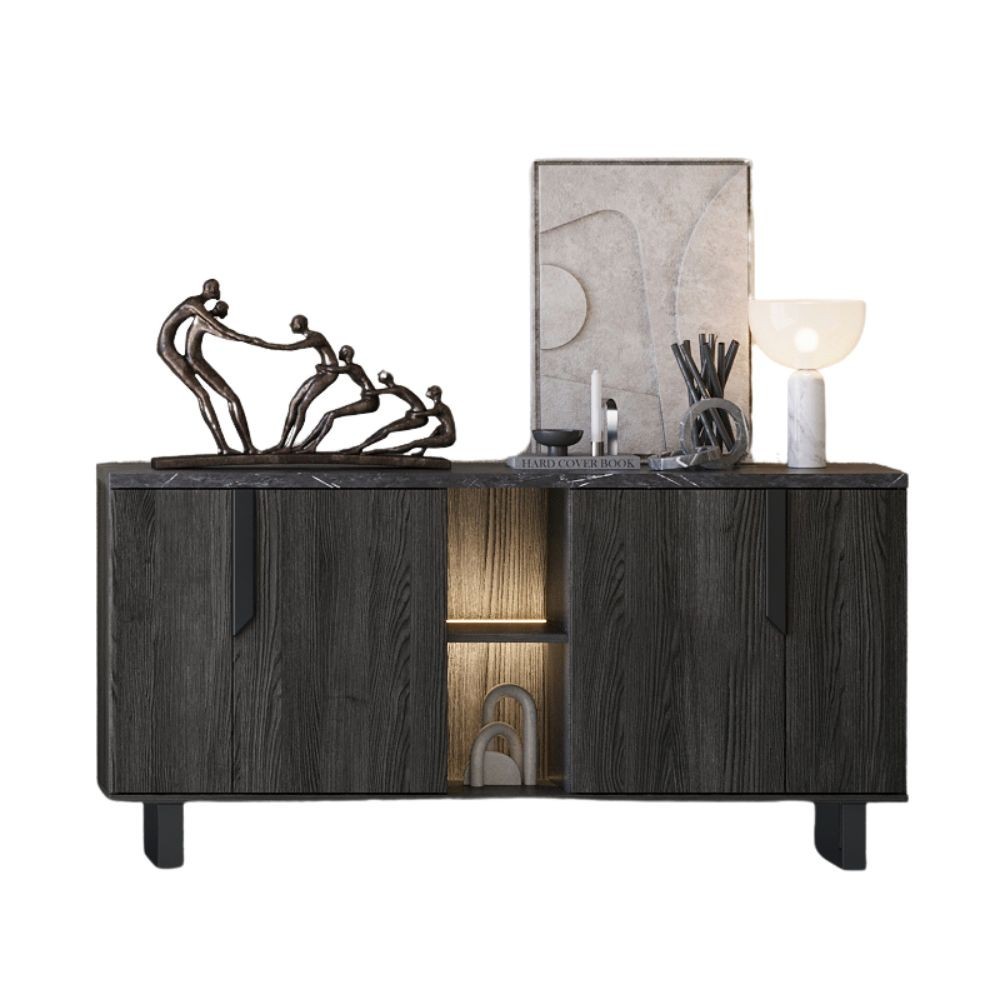 Madia Zaira 4 ante colore palissandro nero Zaira 165x49x83h - immagine 2