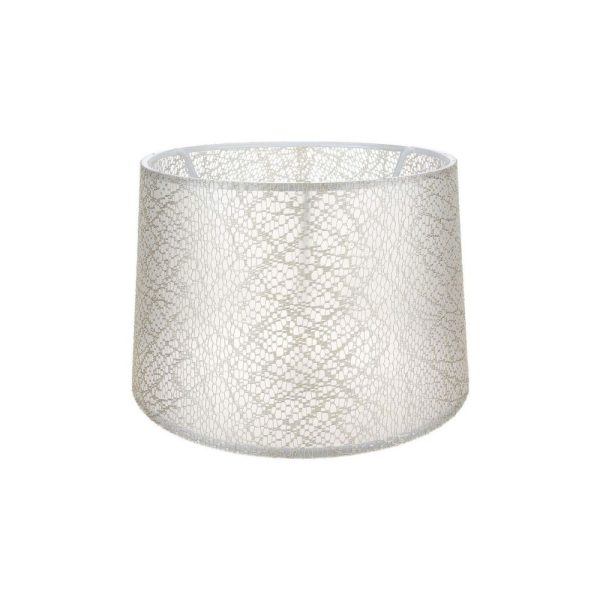 Paralume Deco ASZ1182 tessuto crema motivo ricamo