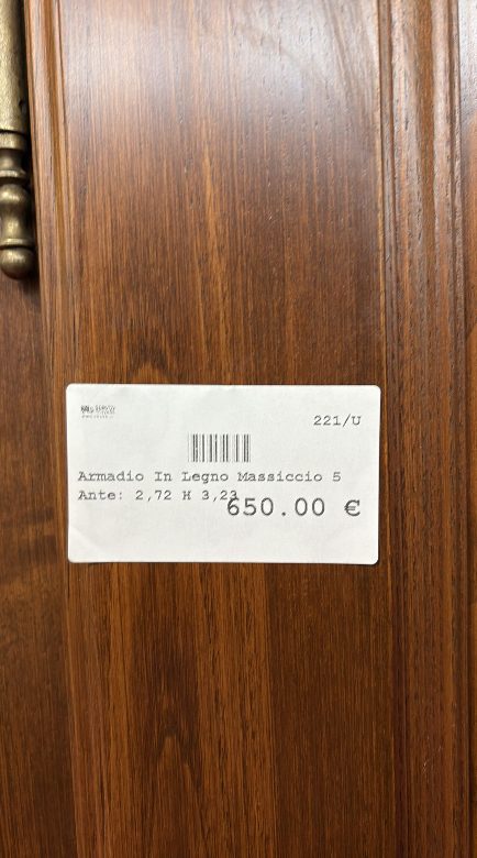 Armadio in legno massiccio 5 ante codice: 221/U - immagine 6