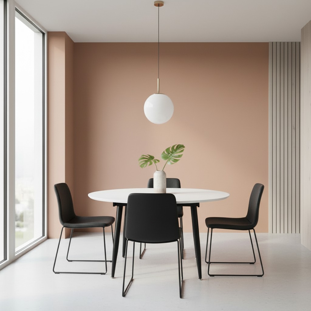 Tavolo Cordelia allungabile colore piano bianco gambe colore nero - immagine 2