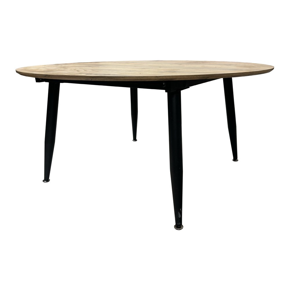 Tavolo Cordelia allungabile colore piano rovere gambe colore nero - immagine 3