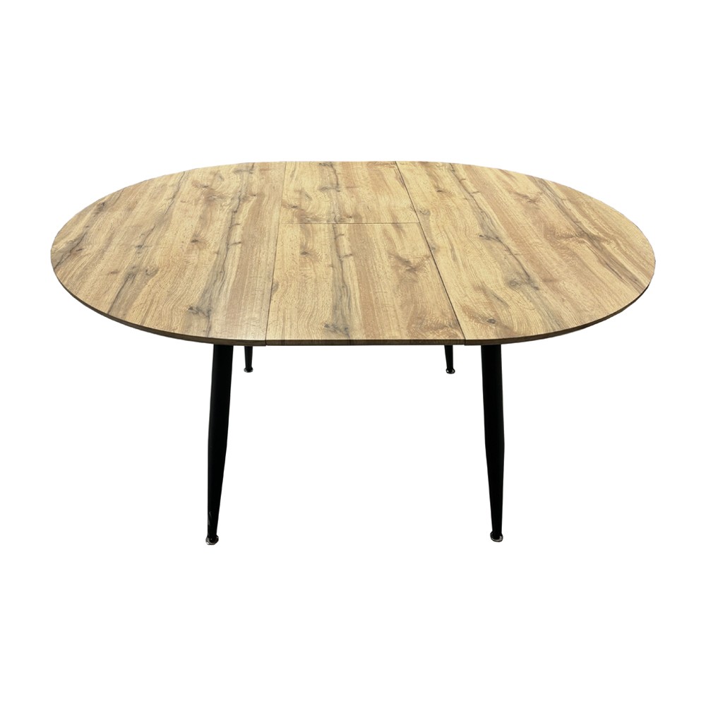 Tavolo Cordelia allungabile colore piano rovere gambe colore nero - immagine 5