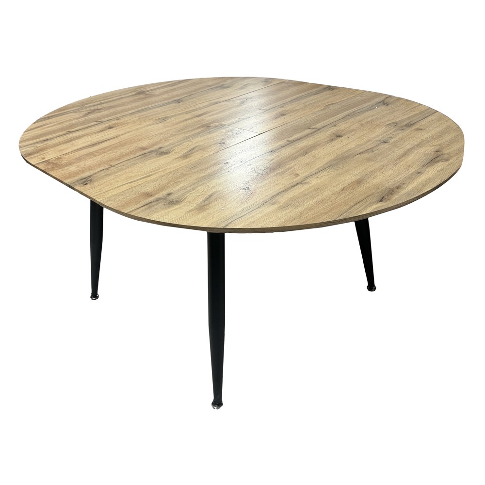 Tavolo Cordelia allungabile colore piano rovere gambe colore nero - immagine 6