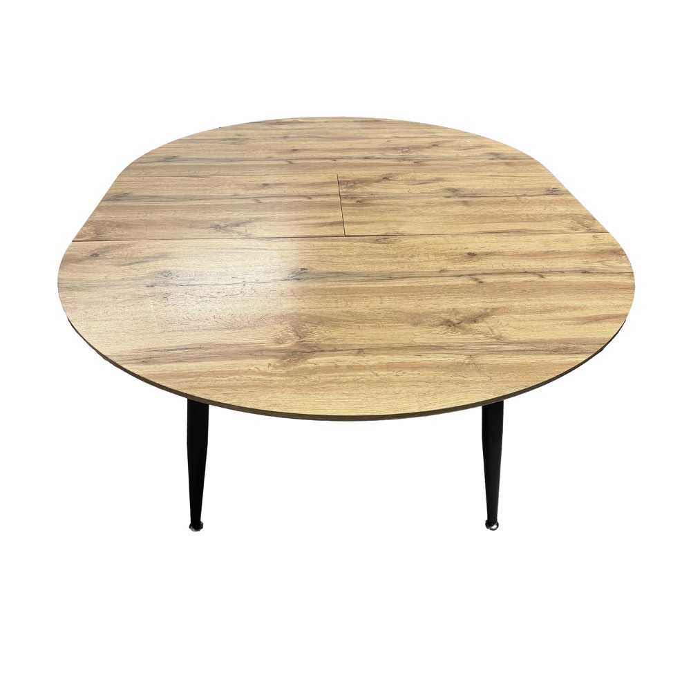 Tavolo Cordelia allungabile colore piano rovere gambe colore nero - immagine 8