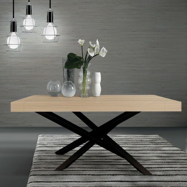 Tavolo allungabile Iron Gondar 160x90 olmo
