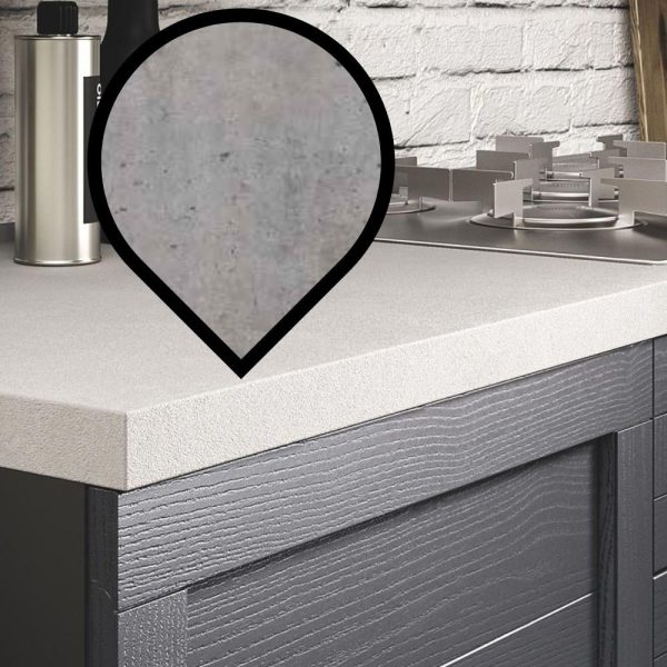 Top cucina F186ST9 180x60 spessore 38 cemento