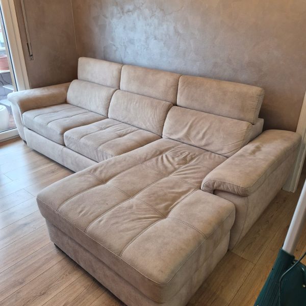 Divano Letto Angolare Usato Grigio Chiaro Codice: 483