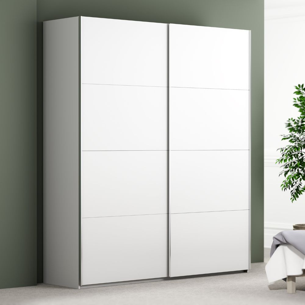 Armadio Afra 2 ante scorrevoli colore bianco - immagine 3