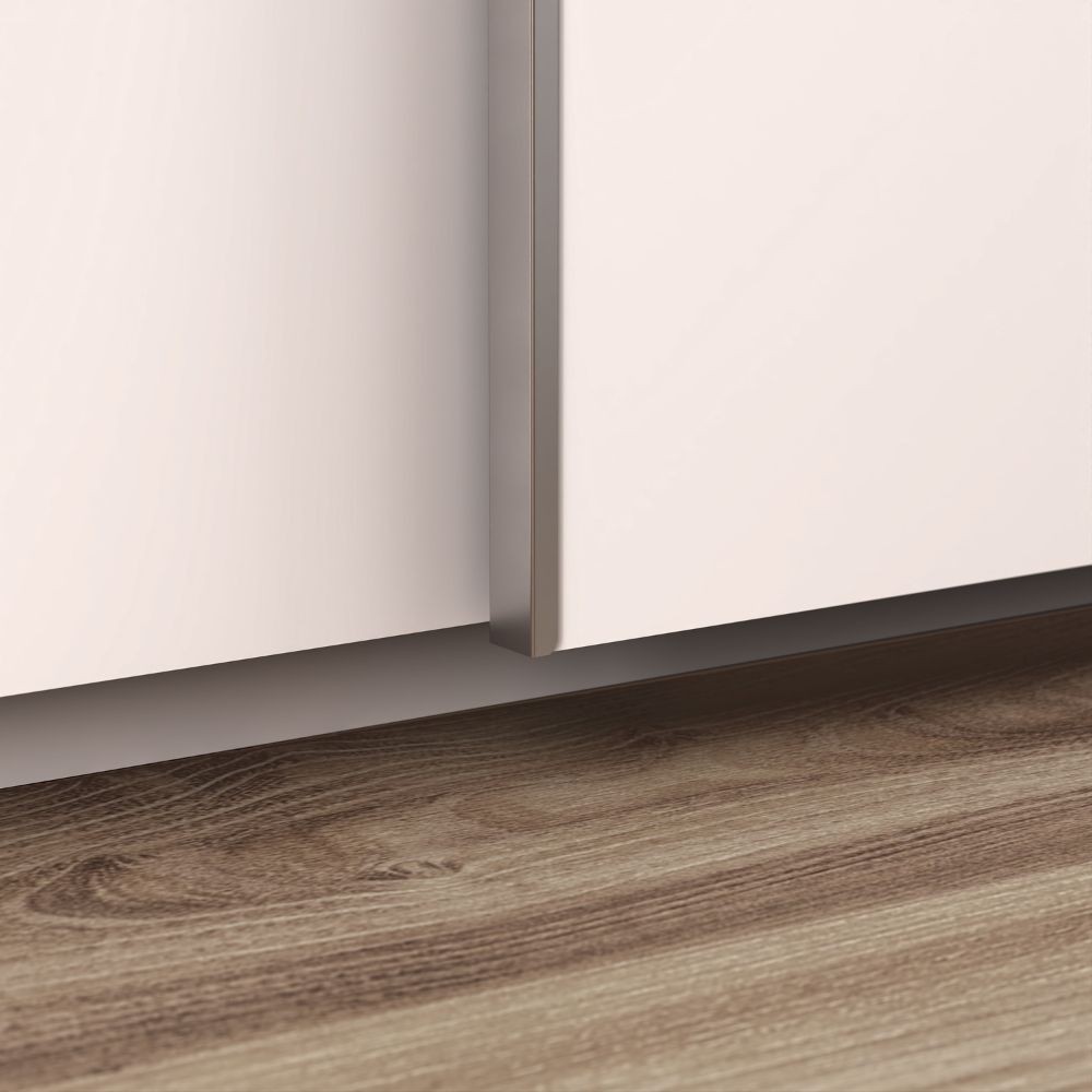 Armadio Afra 2 ante scorrevoli con specchio colore bianco - immagine 2