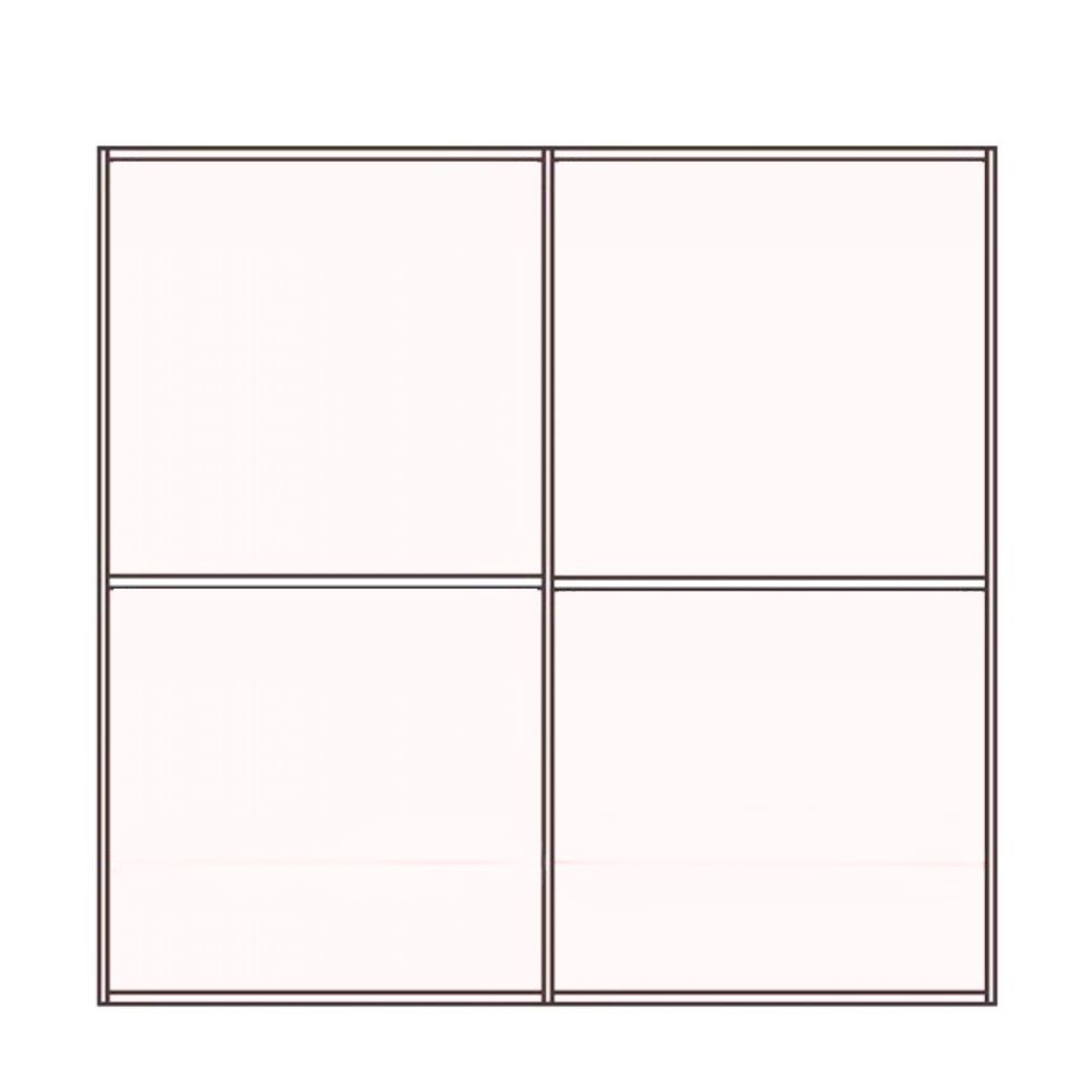 Armadio Swing 2 ante scorrevoli colore bianco opaco 180x55x230H cm. - immagine 2