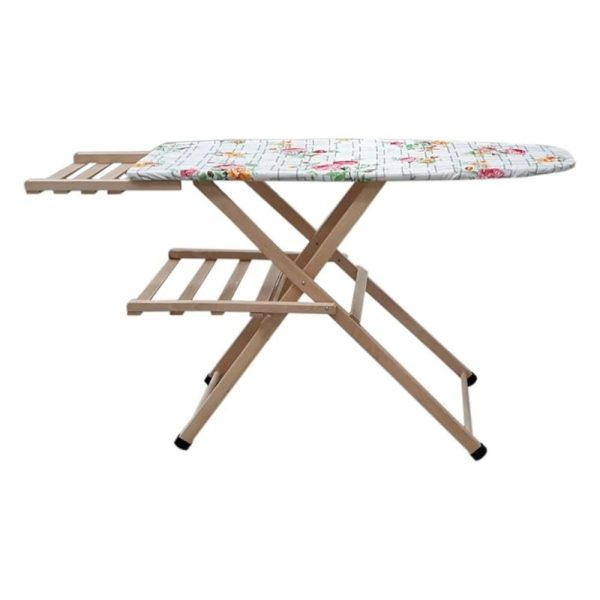 Asse da stiro in legno Cheto con portacaldaia