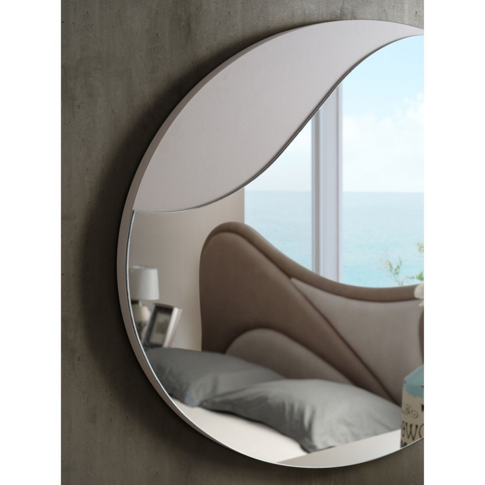 Camera da letto Blegina colore cashmere con armadio 2 ante scorrevoli e letto matrimoniale imbottito - immagine 5