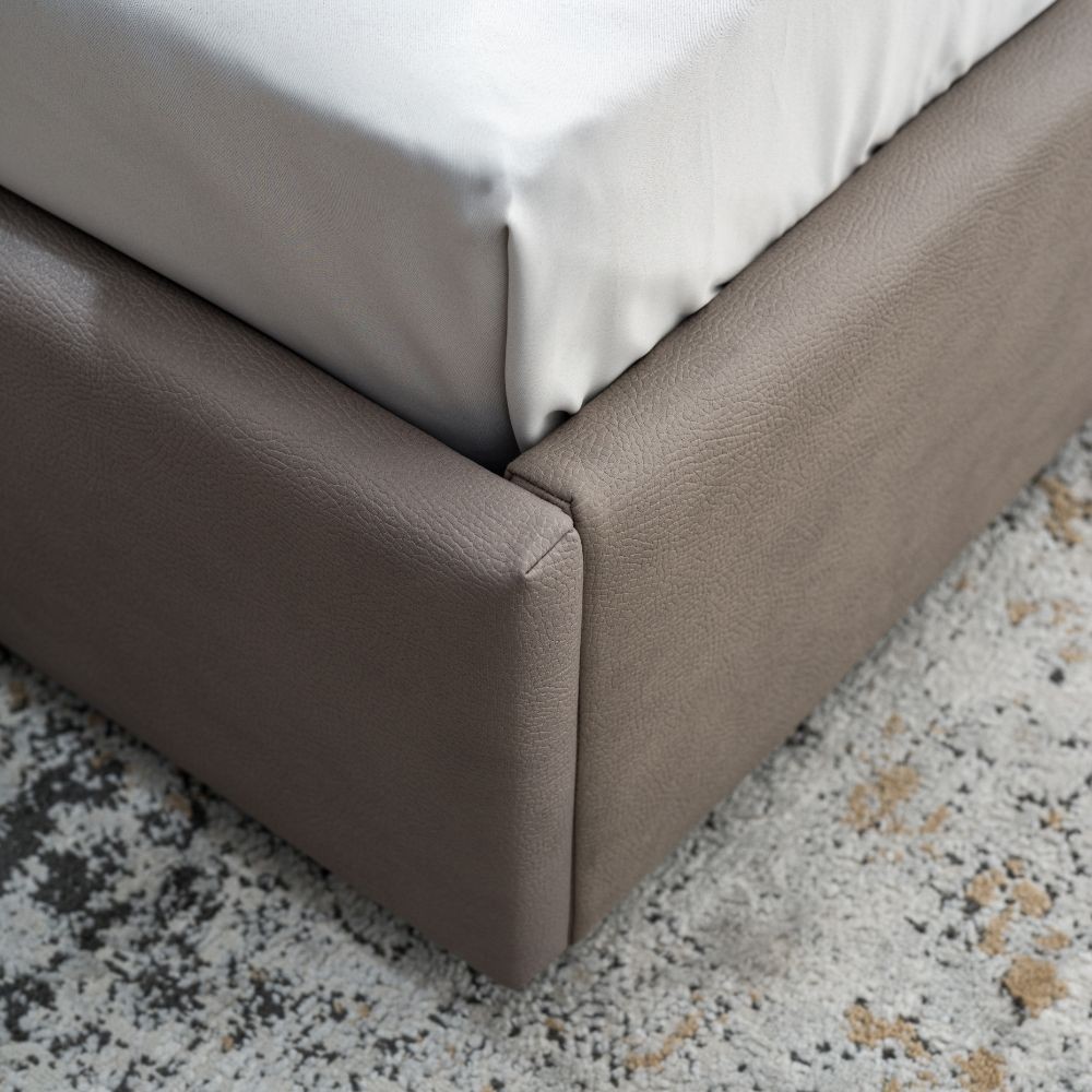 Camera da letto Blegina colore cashmere con armadio 2 ante scorrevoli e letto matrimoniale imbottito - immagine 6