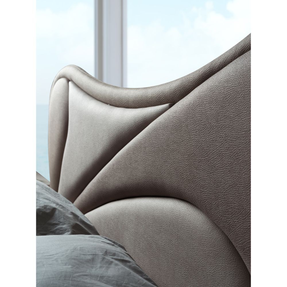 Camera da letto Blegina colore cashmere con armadio 2 ante scorrevoli e letto matrimoniale imbottito - immagine 8