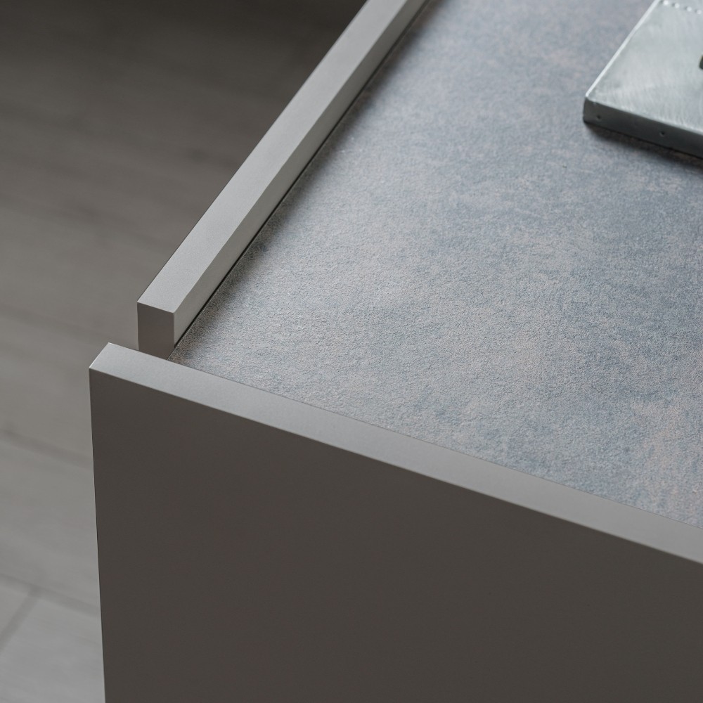 Camera da letto Liana colore canapa con letto contenitore e testiera grigio tortora - immagine 6