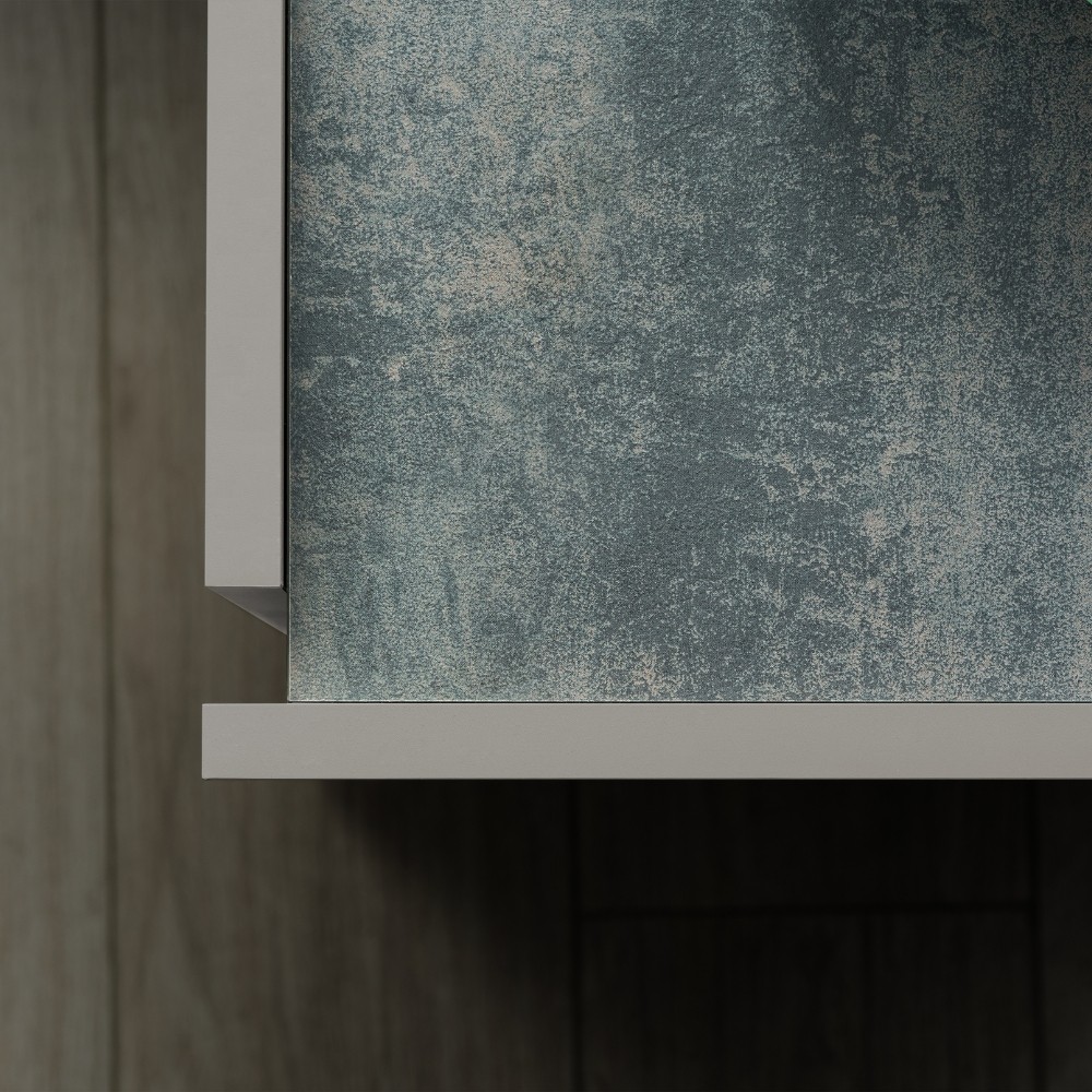 Camera da letto Liana colore canapa con letto contenitore e testiera grigio tortora - immagine 7