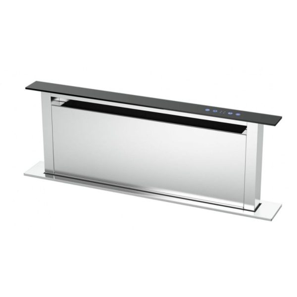 Cappa aspirante down draft Bertazzoni KDD90XA da 90 cm. 1 motore acciaio inox e vetro nero classe A