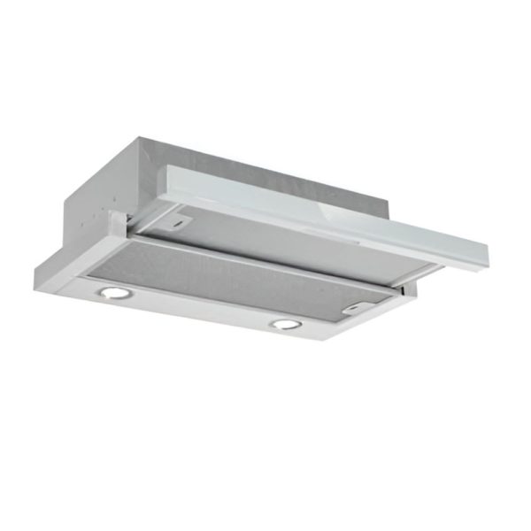 Cappa integrata sottopensile Tecnowind Slim 90 luce a led 3 livelli velocità verniciata grigio con frontalino inox