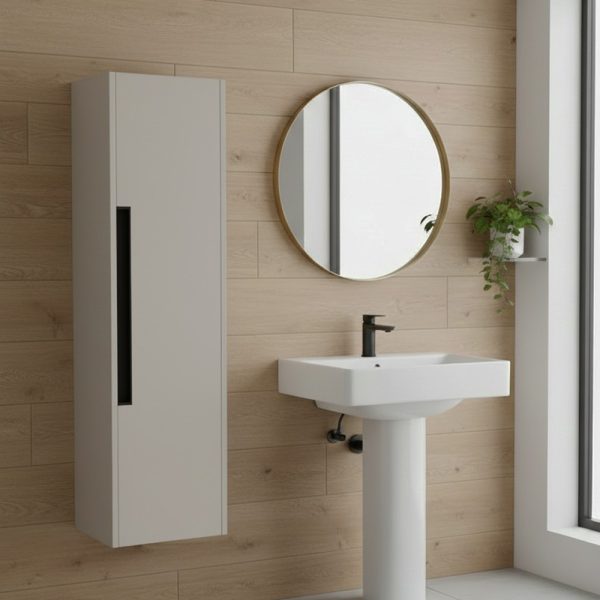 Colonna bagno sospesa Modular 1 anta 120x30x35 cm colore cashemere