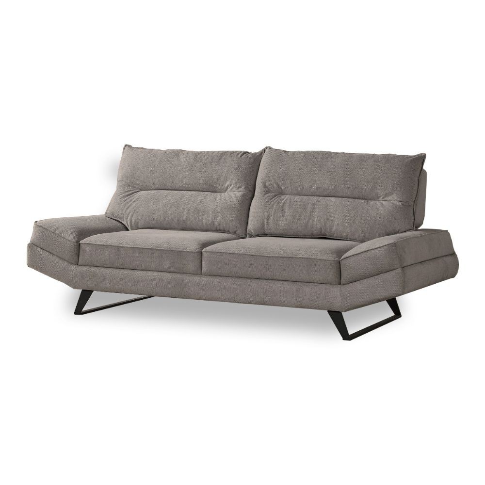 Divano Lena 3 posti con schienali basculanti in tessuto microfibra Caddy 620 tortora - immagine 2