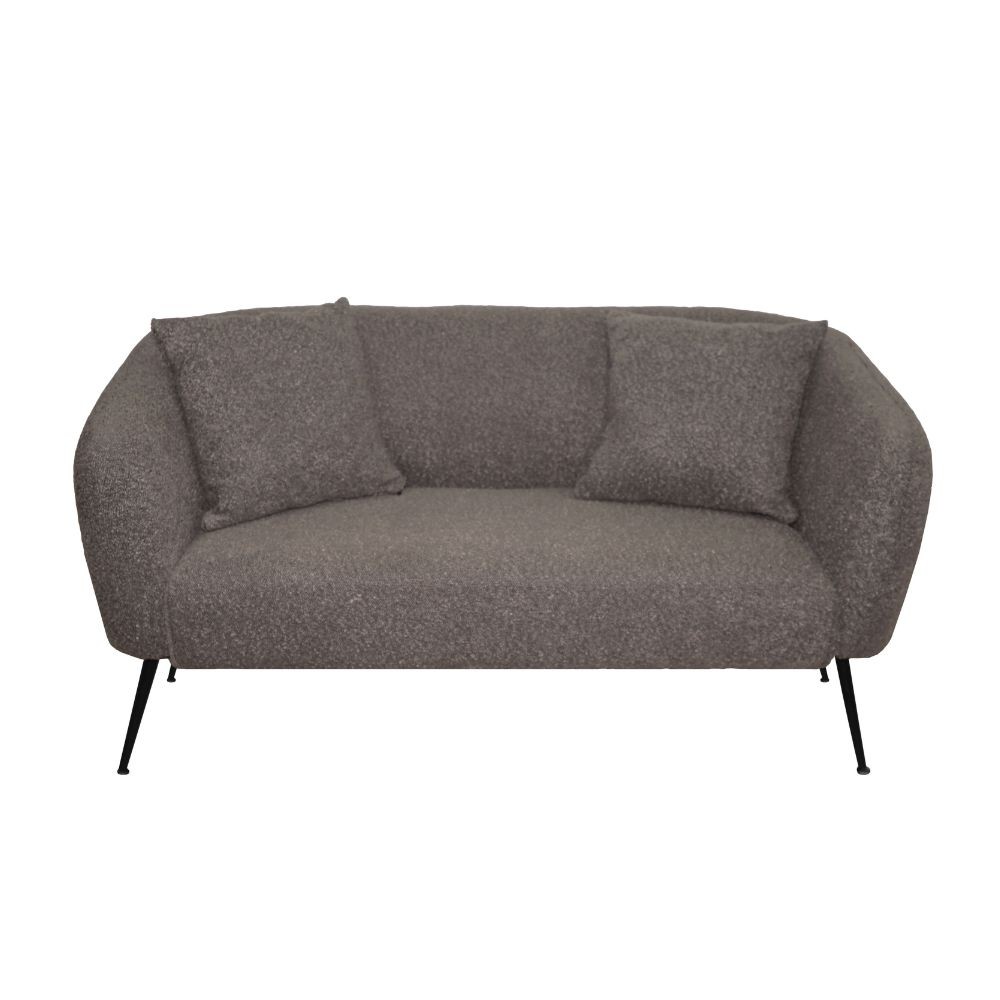 Divano imbottito Nuvia in tessuto Ascort colore grigio mouse - immagine 2