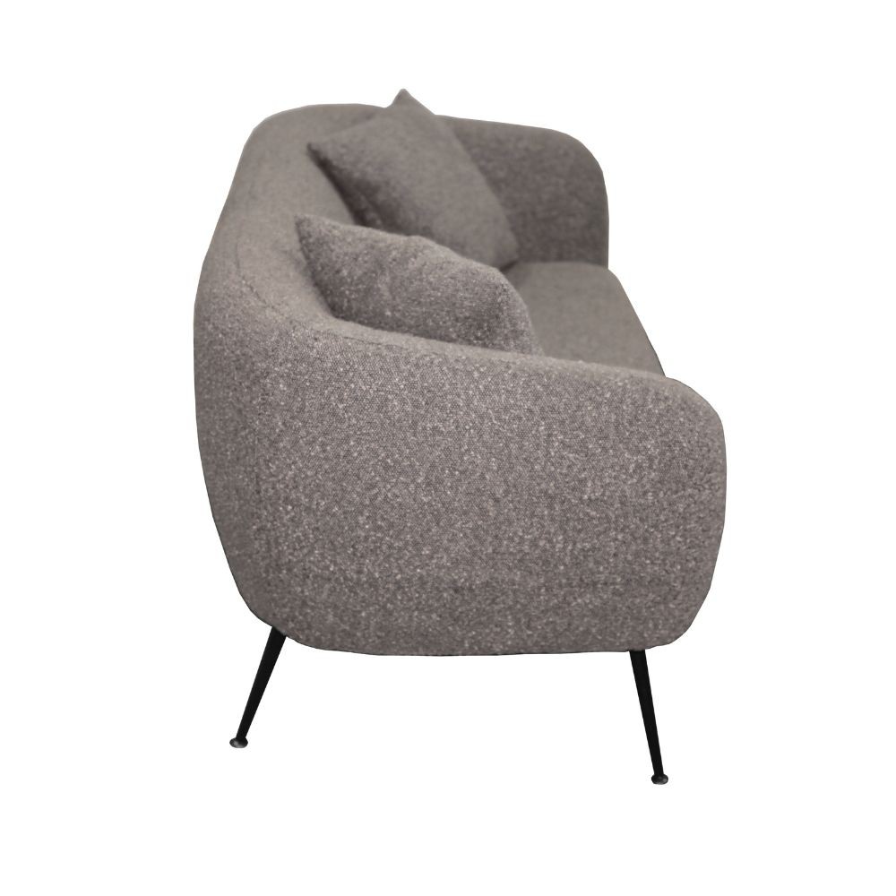 Divano imbottito Nuvia in tessuto Ascort colore grigio mouse - immagine 5