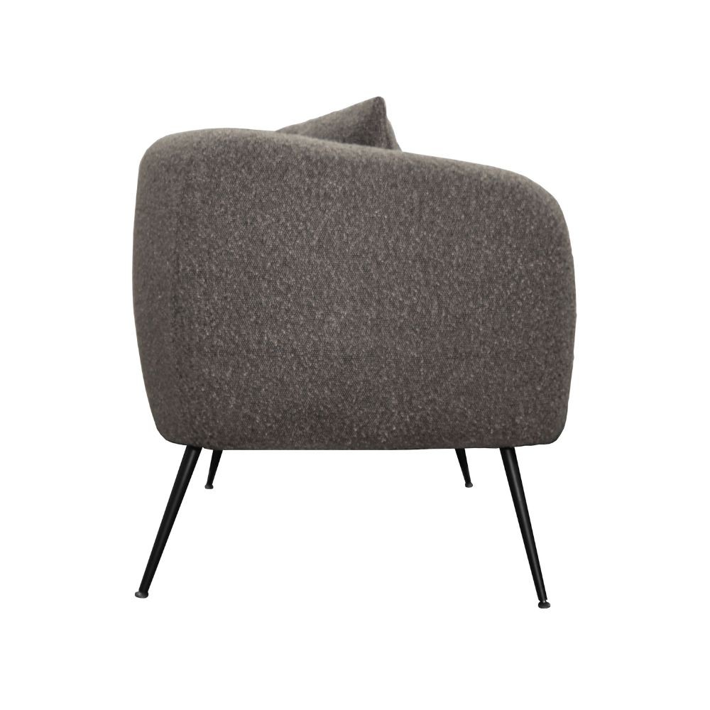 Divano imbottito Nuvia in tessuto Ascort colore grigio mouse - immagine 6