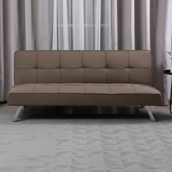 Divano letto Daynora in tessuto colore brown