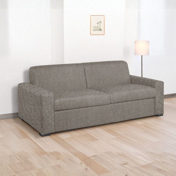 Divano letto Flash 3 posti con rete elettrosaldata colore camel Roma 06