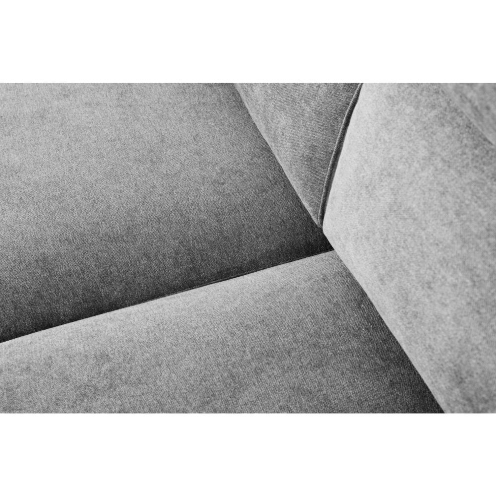 Divano letto Lilo con penisola e 2 pouf reversibile in tessuto Vardo G1310 grigio chiaro - immagine 8