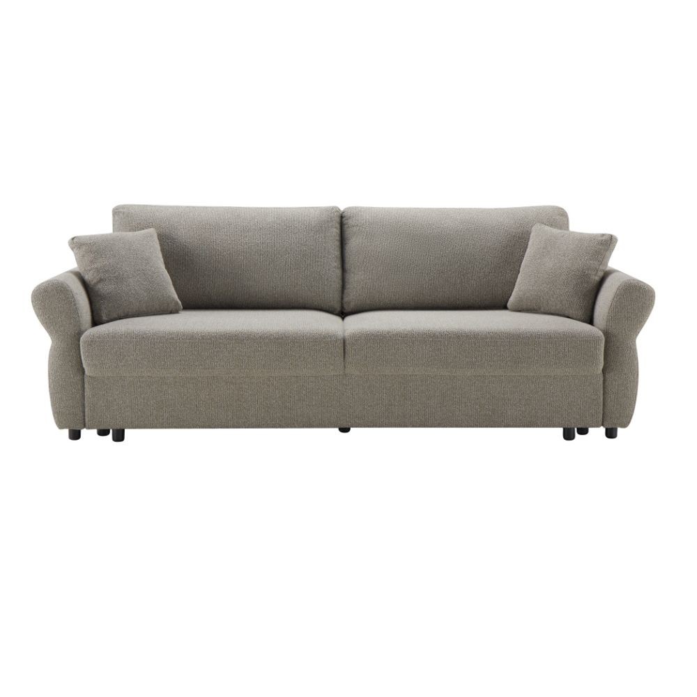 Divano letto Loki con contenitore e topper incluso colore tortora - immagine 2