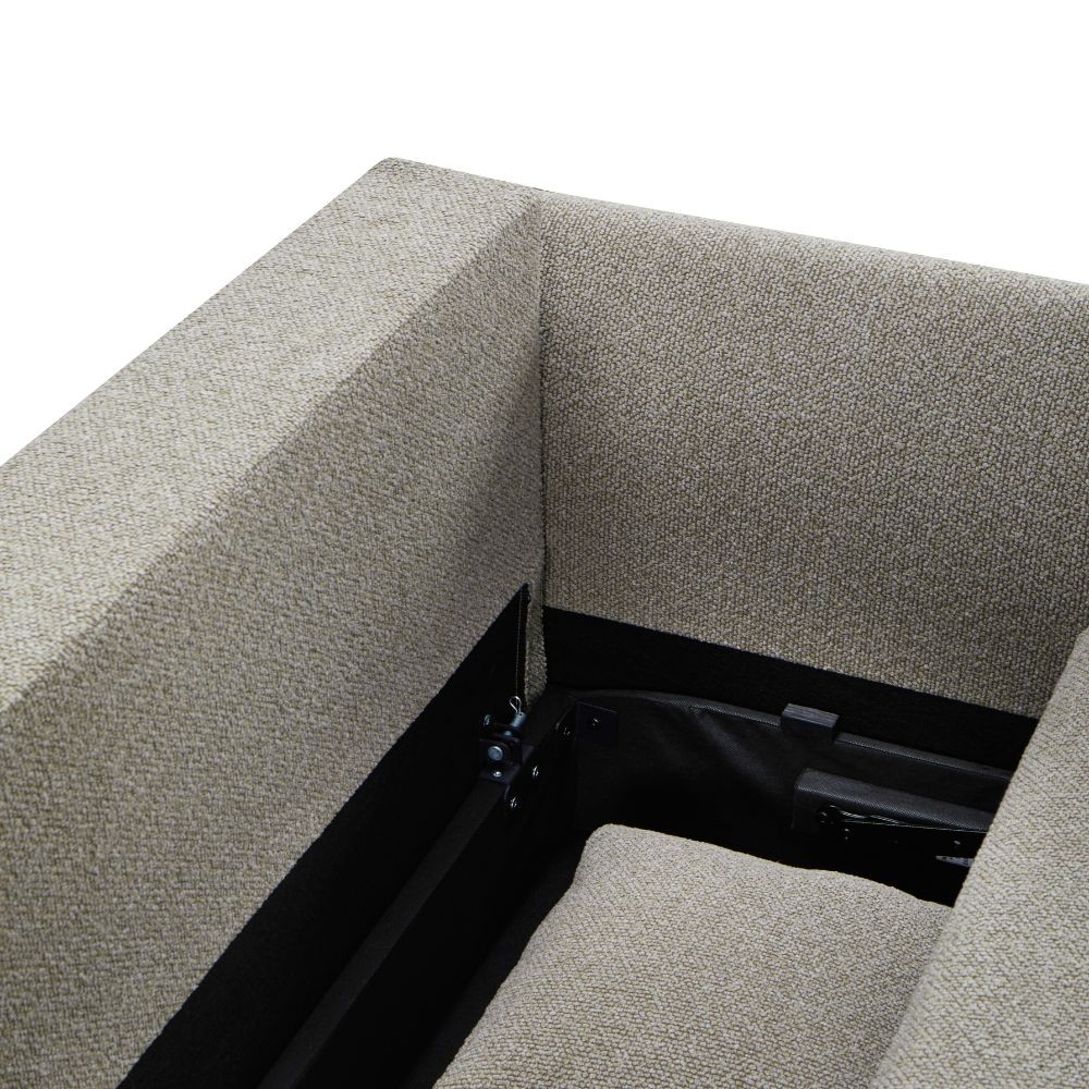 Divano letto Loki con contenitore e topper incluso colore tortora - immagine 16