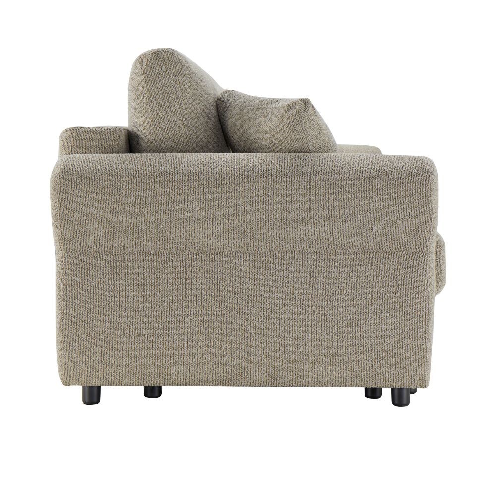 Divano letto Loki con contenitore e topper incluso colore tortora - immagine 6