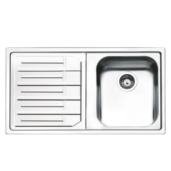 Lavello Smeg LP861S2 inox 1 vasca con gocciolatoio sinistro 86x50 cm.