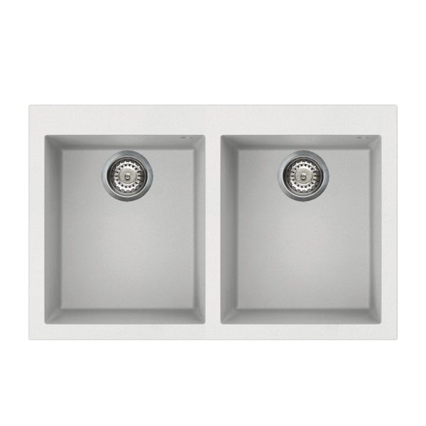 Lavello Smeg VZ3434B 79x50 cm 2 vasche colore bianco