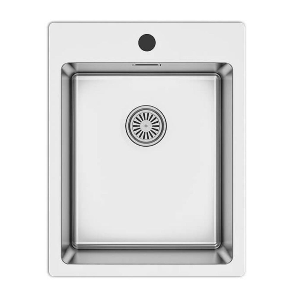 Lavello da incasso SA349 1 vasca 39x50.5 cm. inox - immagine 2