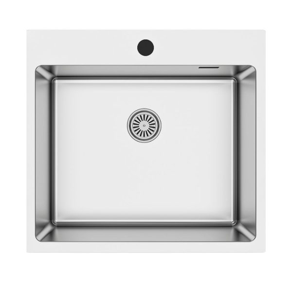 Lavello da incasso SA383 1 vasca 55x50.5 cm. inox