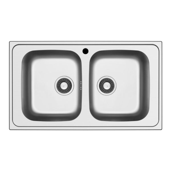 Lavello da incasso Tirreno862 2 vasche 86x50 inox