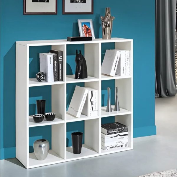 Libreria Hawai 9 compartimenti colore bianco larice