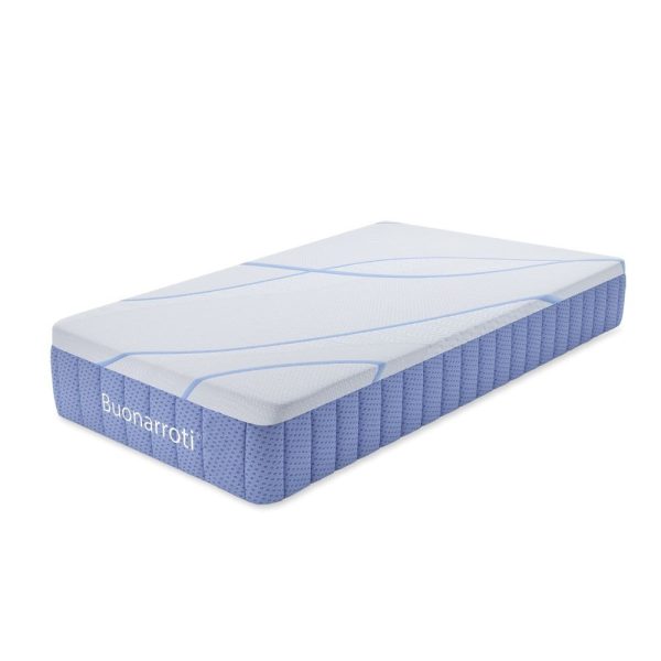 Materasso singolo Pergamo con molle insacchettate e tessuto in poliestere antiscivolo 80x190xH30 cm.