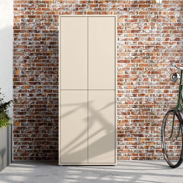 Mobile multiuso Medea 4 ante colore cashmere 74.5x34.9xH 191.9 cm.