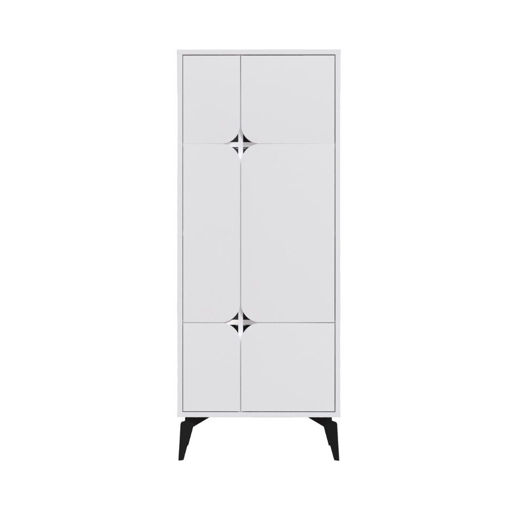 Mobile multiuso Spark con 4 ante colore bianco con dettaglio ritaglio - immagine 15