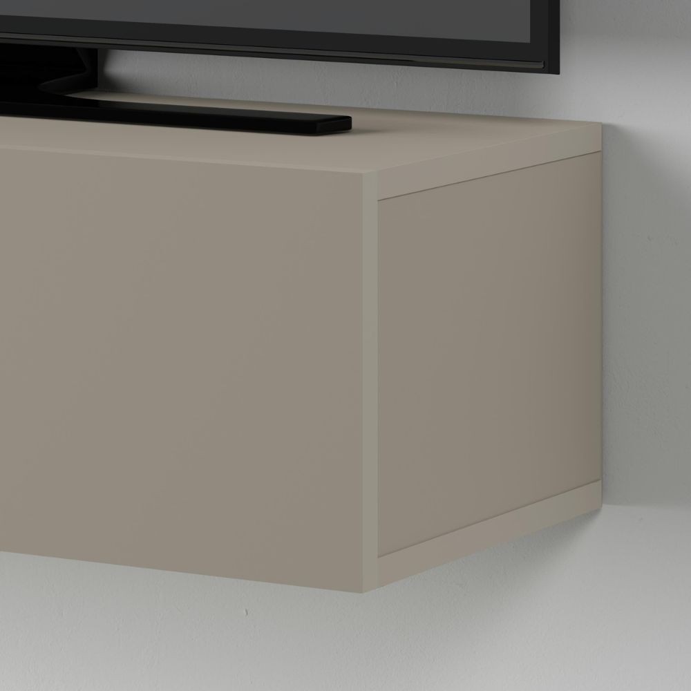 Mobile porta TV sospeso Francy cashmere con ante a ribalta 135x31.7x25 cm. - immagine 5