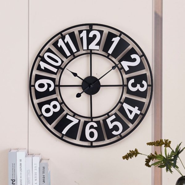 Orologio tondo da parete colore nero