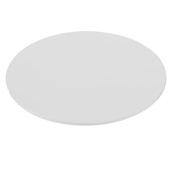 Pianale tavolo tondo 90x90x3.8 con bordo poliuretano bianco
