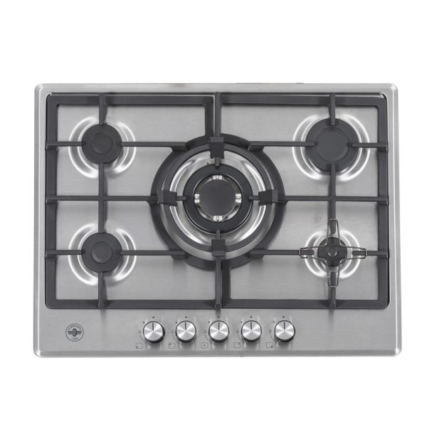 Piano cottura La Germania P705CLAGXV a gas 70 cm. 5 fuochi inox con griglia in ghisa