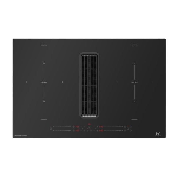 Piano cottura Master Kitchen MKHI804FHEDBK ad induzione 4 zone con cappa integrata classe A