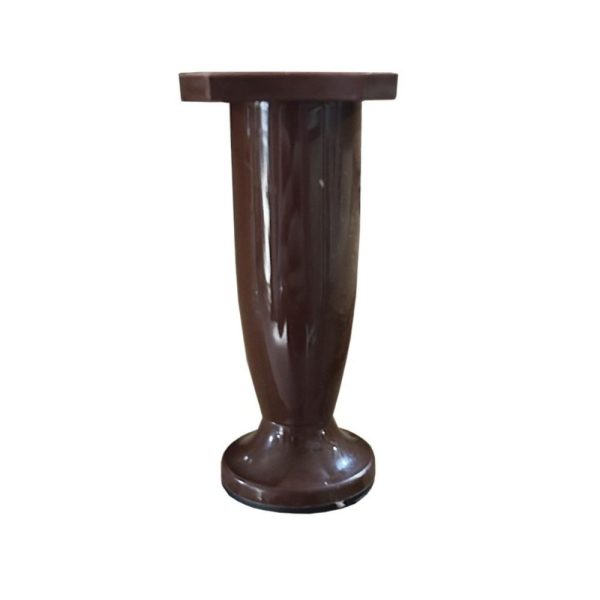 Piedino per mobile Y08MA in plastica colore marrone