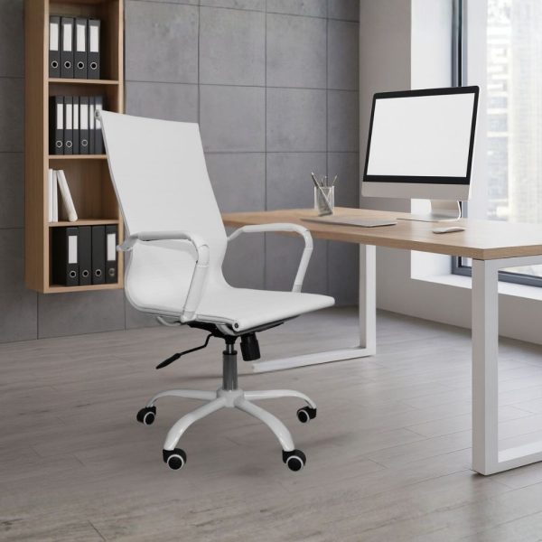 Poltrona da ufficio NuviaH con schienale altro colore bianco