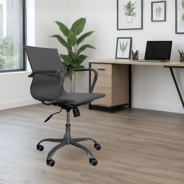 Poltrona da ufficio NuviaS con schienale basso colore grigio